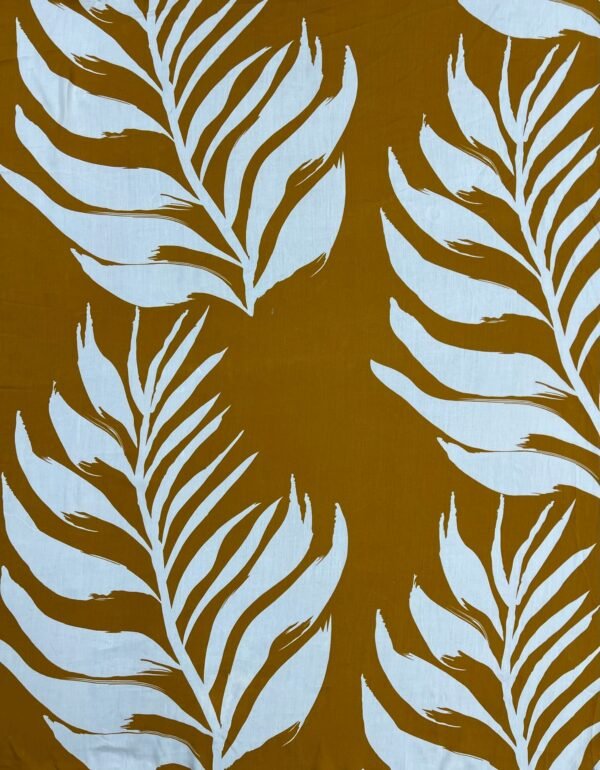 Minimalist Bold Leaf Print 45s Yarn 100% Rayon Fabric Sustainable Clothing Material HL-491800