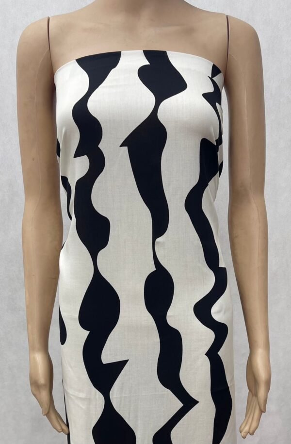 Wavy Strip Print 45s Yarn 100% Rayon fabric Lightweight Dress Materail HL-491802