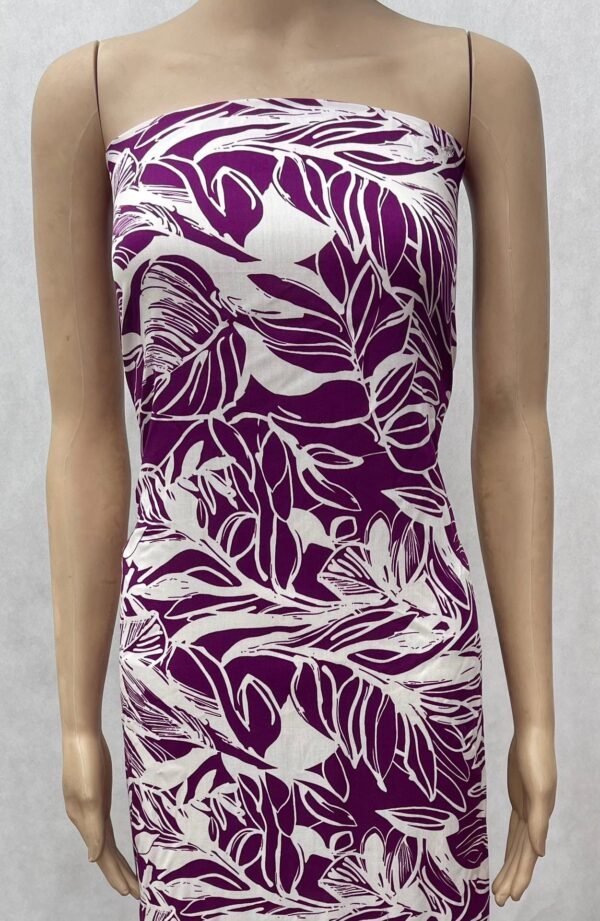 Tropical palm print 45s yarn 100% Rayon fabric