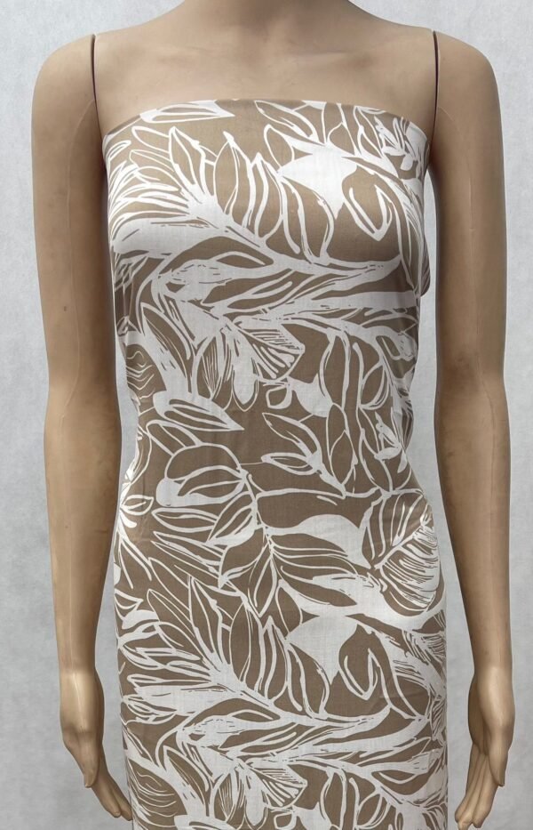 Tropical palm print 45s yarn 100% Rayon fabric
