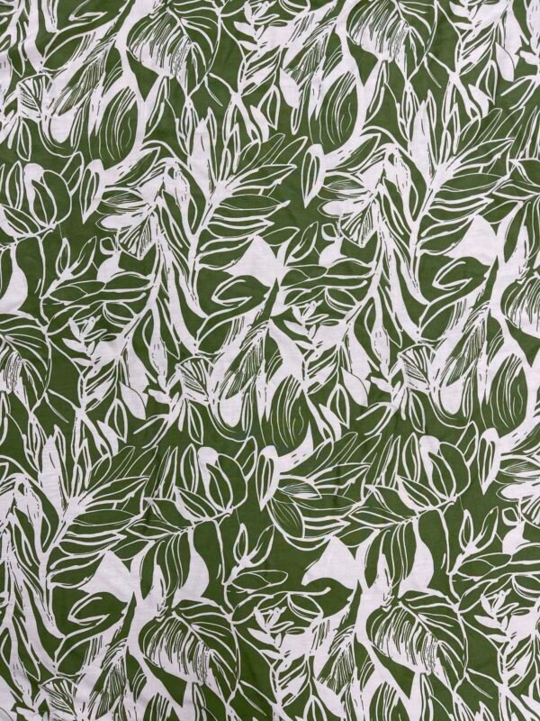 Tropical palm print 45s yarn 100% Rayon fabric