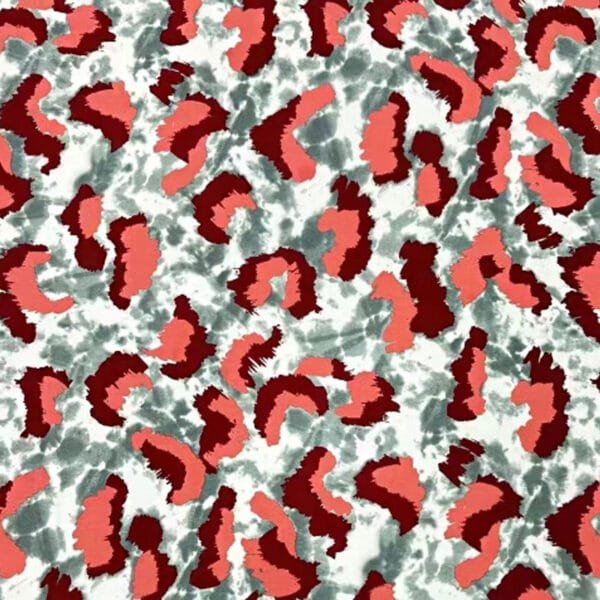 Colored Leopard Print 45s Yarn 100% Rayon Fabric