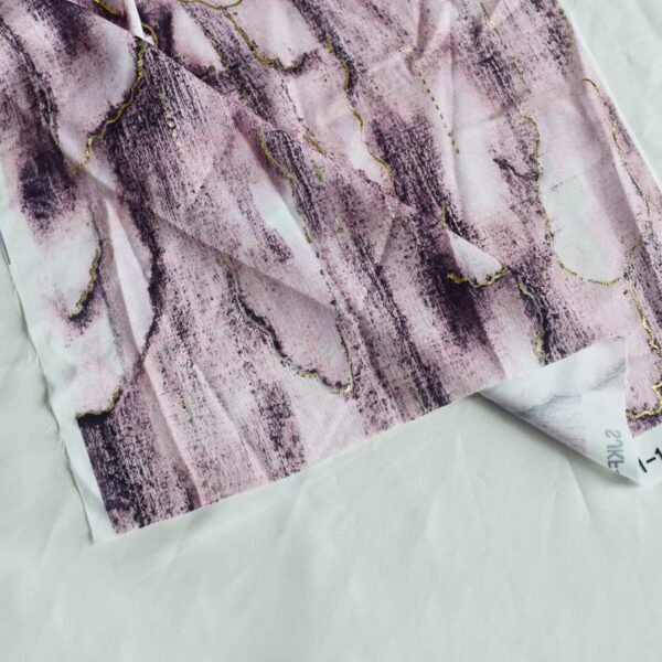 Abstract Texture Printed Polyester Woven Fabric with Gold Stamping Foil HL-KSP0018