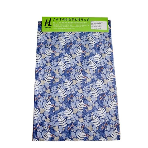 Floral with Fern Printed 100% Cotton Poplin Fabric