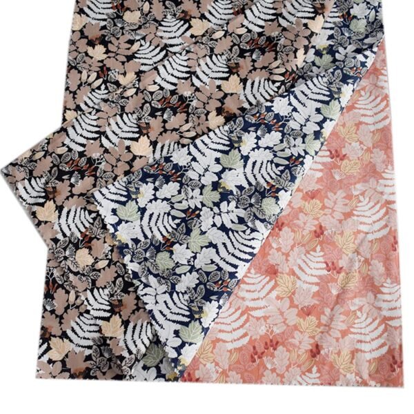 Floral with Fern Printed 100% Cotton Poplin Fabric
