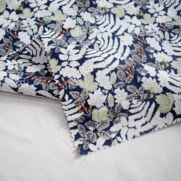 Floral with Fern Printed 100% Cotton Poplin Fabric