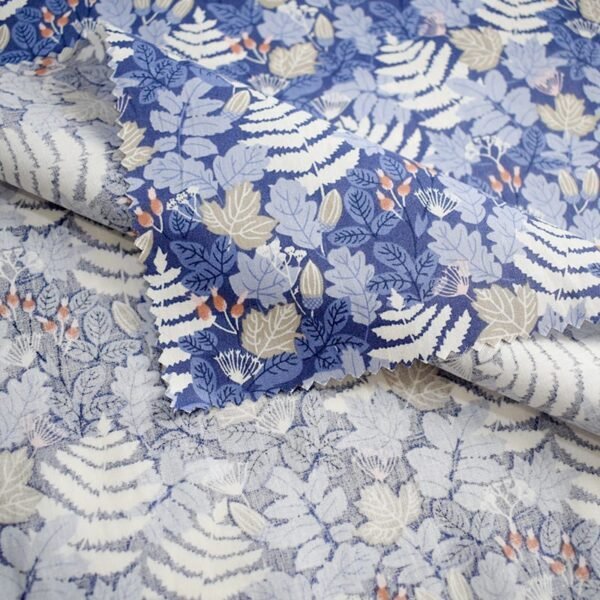 Floral with Fern Printed 100% Cotton Poplin Fabric