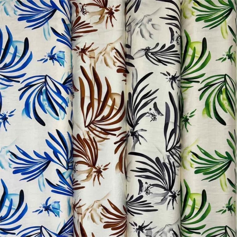 Printed Rayon Polyester Blend Fabric