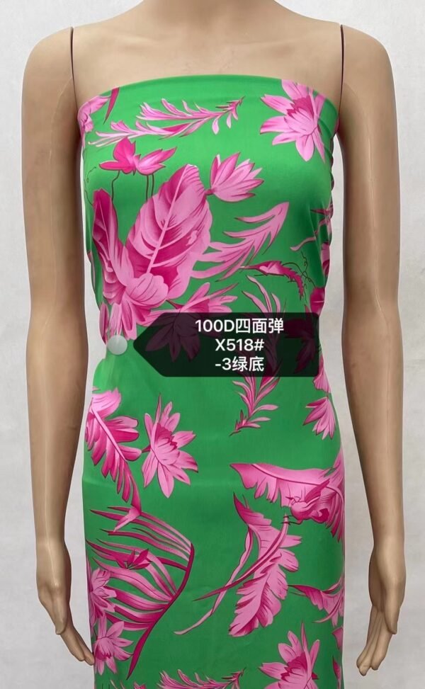 Polyester 4-Way Stretch Printed Fabric
