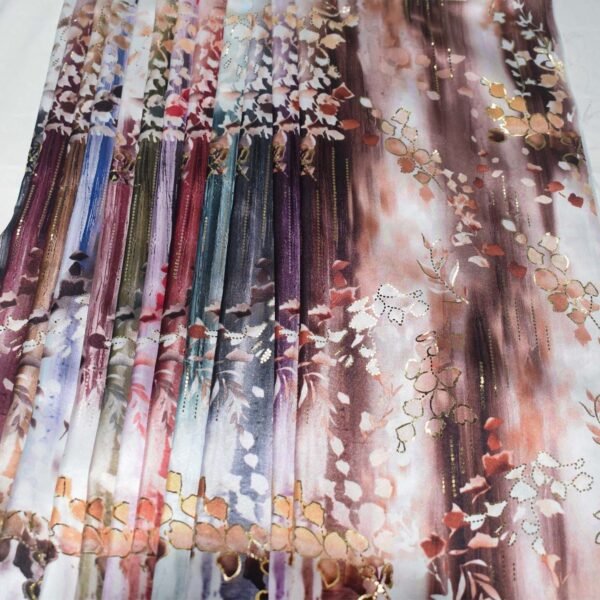 Foil Stamping Geometric Printed Polyester Woven Fabric Wholesale