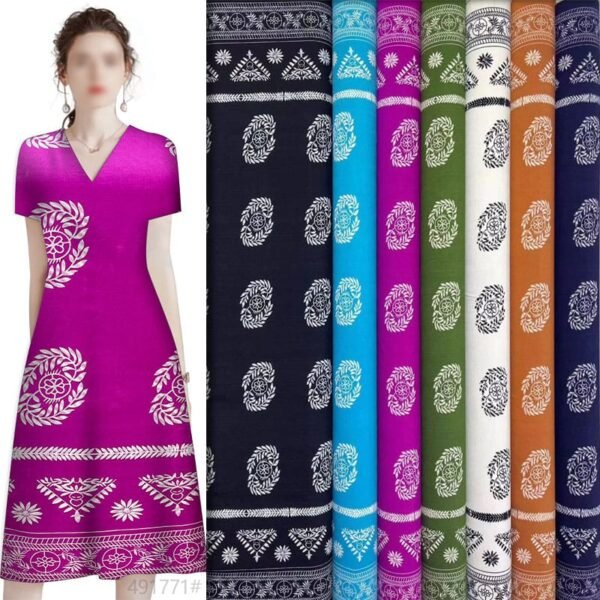 Intricate Paisley Pattern 45s Yarn 100% Rayon Fabric HL-491771