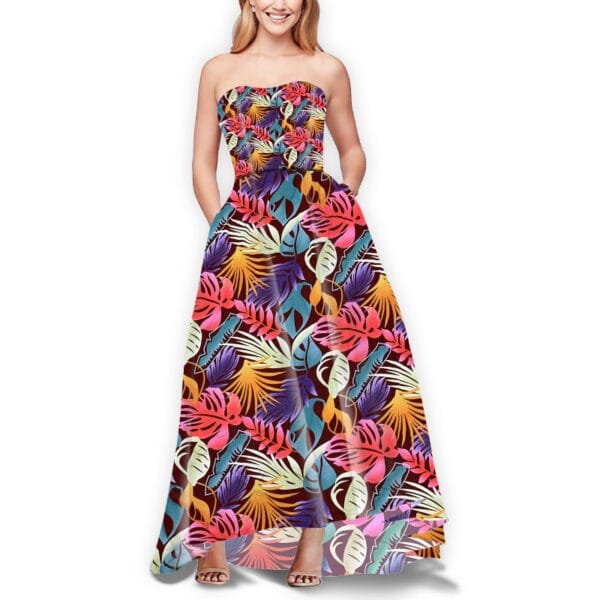 Tropical Leaf Print 45s Yarn 100% Rayon fabric for fashion design HL-491689