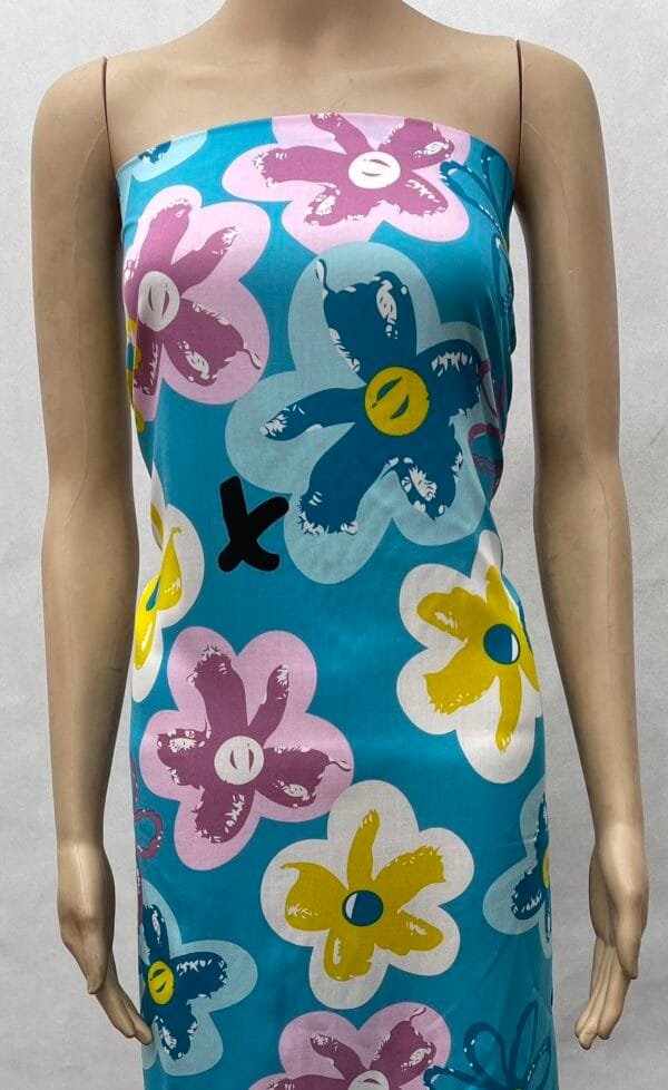 Playful Flower Print 45s Yarn 100% Rayon fabric