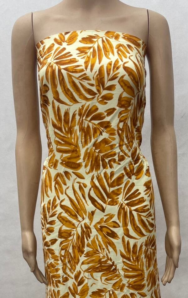 Tropical Leaf Print 45s Yarn 100% Rayon Fabric for lightweight clothing HL-491694