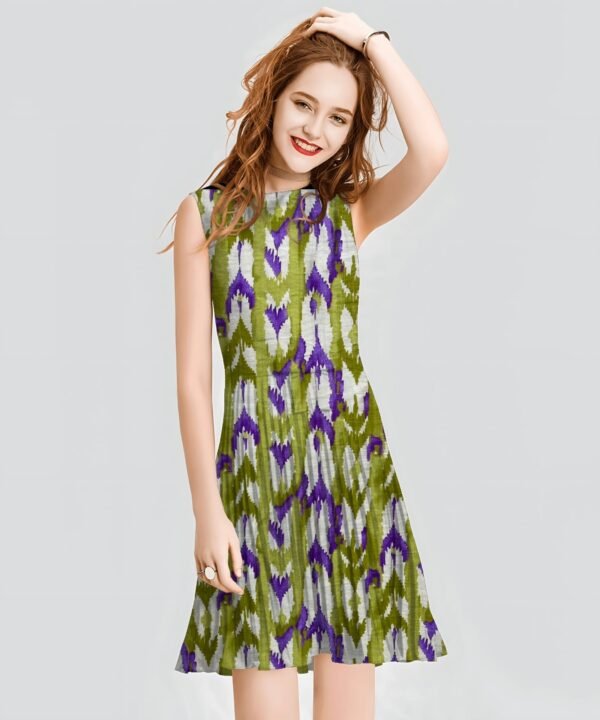 Geometric Motifs Print 45s Yarn 100% Rayon Fabric HL-491789