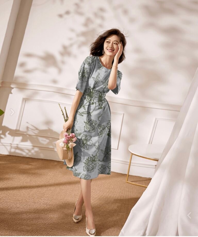 HL-J475 Printed Rayon Polyester Blend Fabric - Image 3
