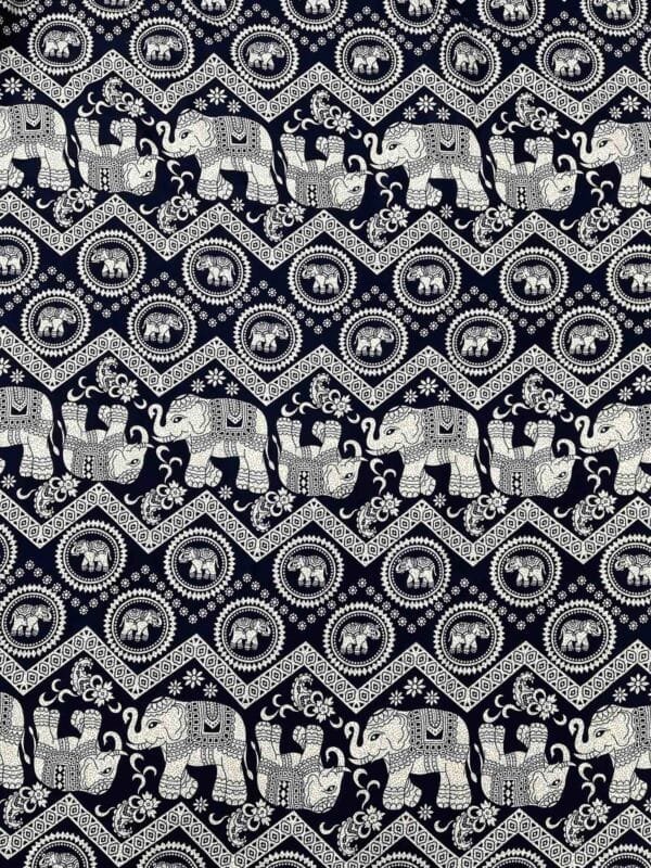 Indian Elephant & Geometric Print 45s Yarn 100% Rayon fabric Wholesale HL-491657