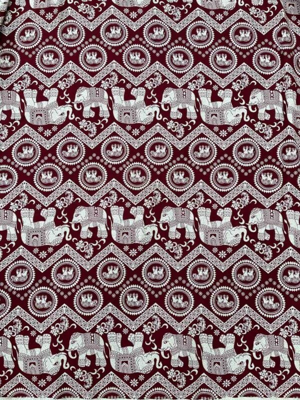 Indian Elephant & Geometric Print 45s Yarn 100% Rayon fabric Wholesale HL-491657