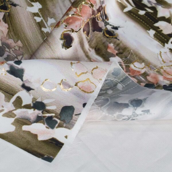 Foil Stamping Geometric Printed Polyester Woven Fabric Wholesale