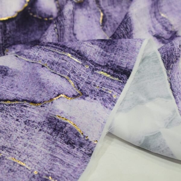 Abstract Texture Printed Polyester Woven Fabric with Gold Stamping Foil HL-KSP0018
