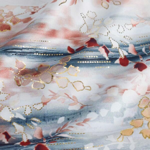 Foil Stamping Geometric Printed Polyester Woven Fabric Wholesale
