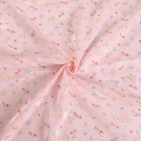 HL-Z009 Lightweight Floral Printed Polyester Chiffon Fabric Wholesale Dress Material - Image 4