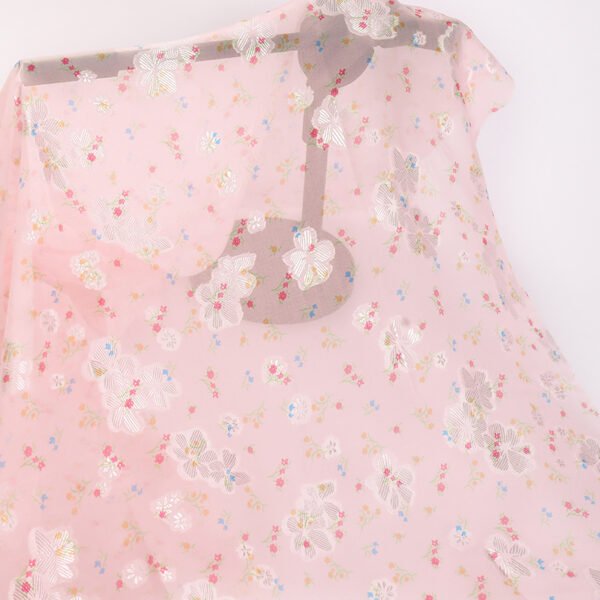 HL-Z009 Lightweight Floral Printed Polyester Chiffon Fabric Wholesale Dress Material - Image 5
