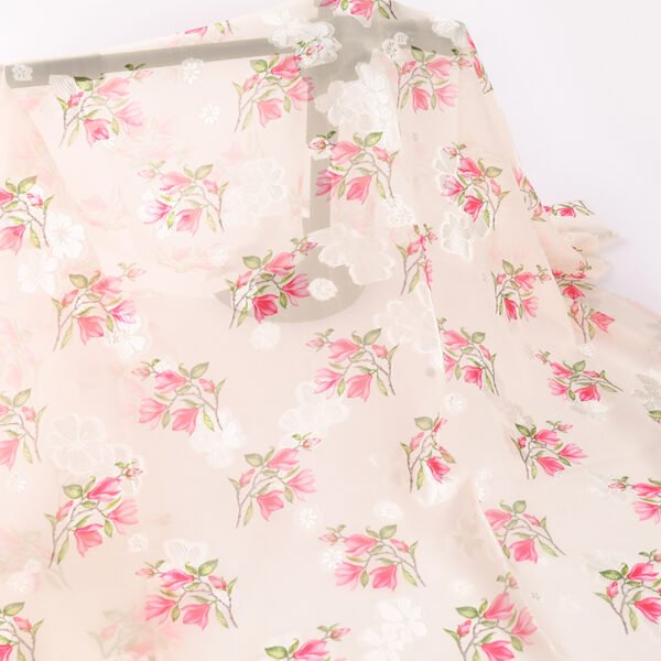 HL-Z011 Lightweight Floral Printed Polyester Chiffon Fabric Wholesale Dress Material - Image 12