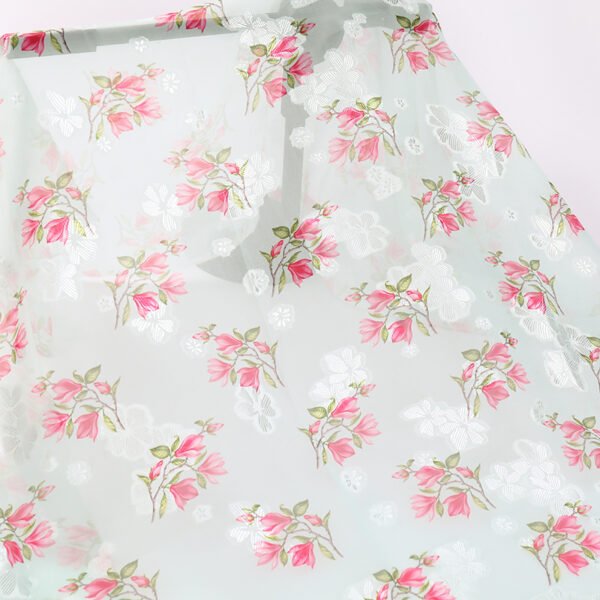 HL-Z011 Lightweight Floral Printed Polyester Chiffon Fabric Wholesale Dress Material - Image 9