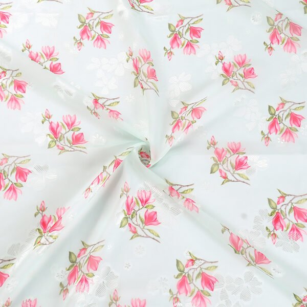 HL-Z011 Lightweight Floral Printed Polyester Chiffon Fabric Wholesale Dress Material - Image 10
