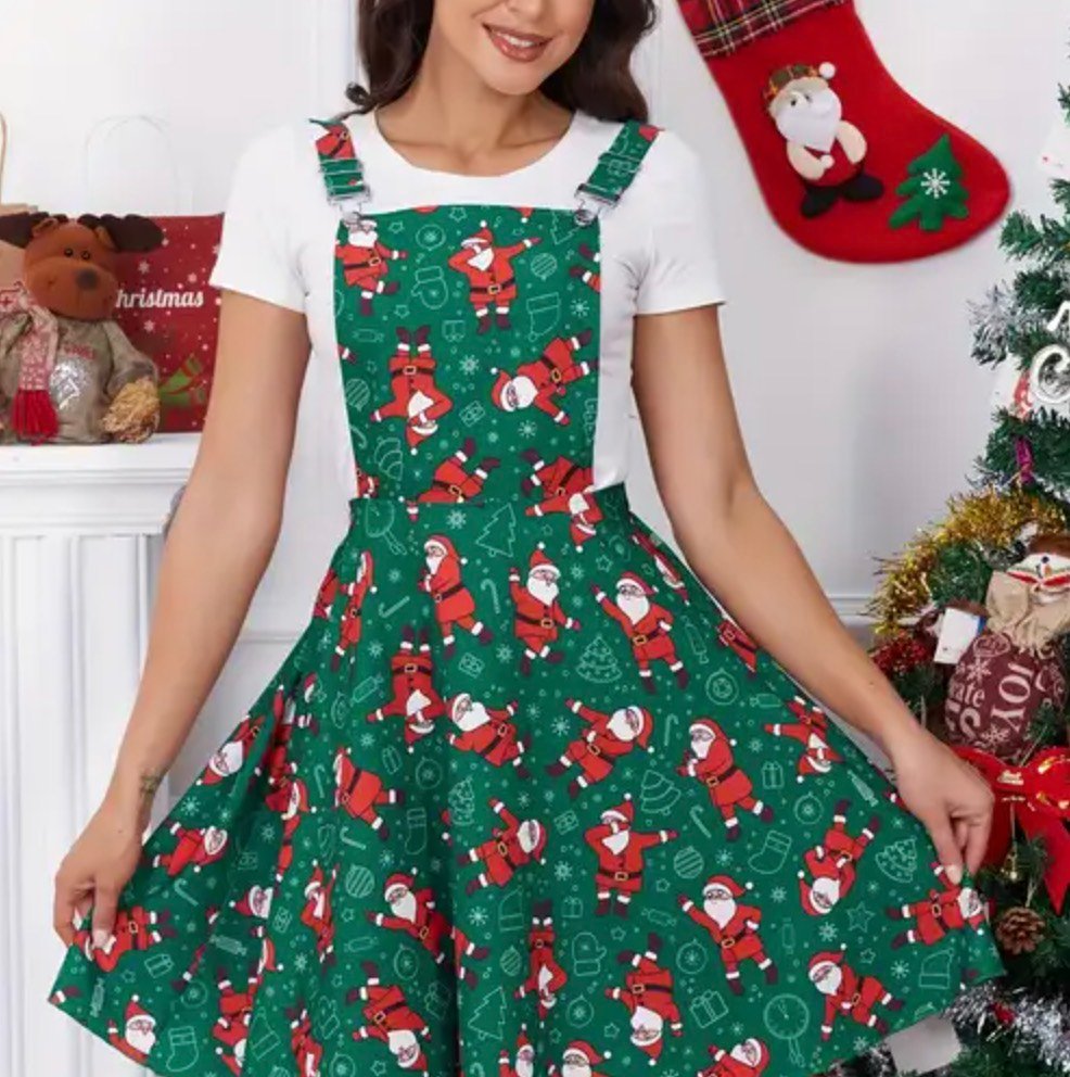 Christmas apparel fabric for holiday clothing and garments