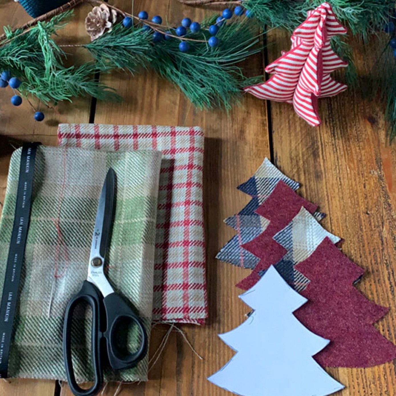 Christmas DIY craft fabric for handmade decorations and crafts